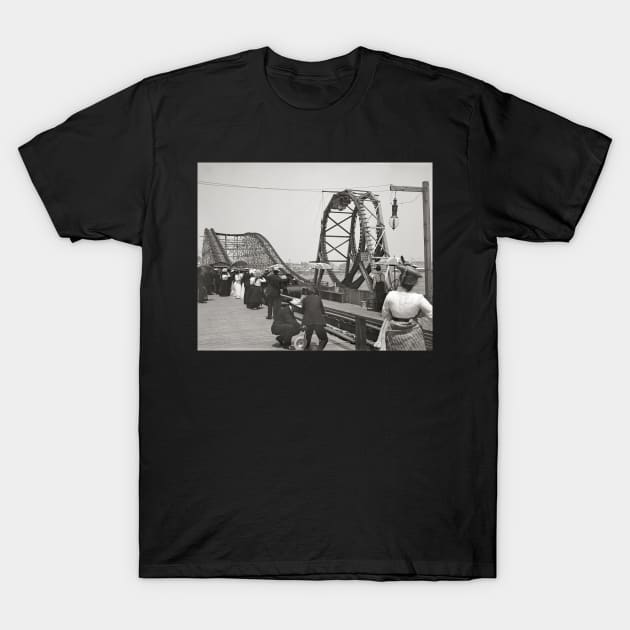 Atlantic City Rollercoaster, 1901. Vintage Photo T-Shirt by historyphoto